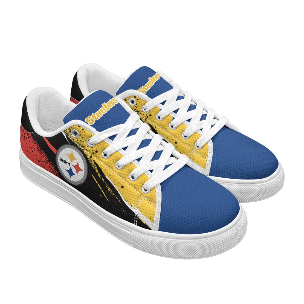 Men's Pittsburgh Steelers Low Top Casual Sneakers/Shoes 001